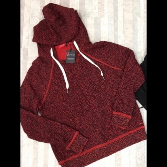 NWT n:Philanthropy Distressed Cheetah Print Hoodie - Picture 1 of 8